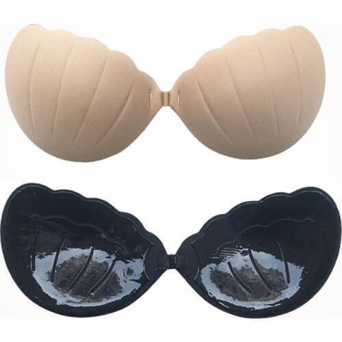 Strapless Self Adhesive Bra, Push Up Invisible Silicone Bras for Women with Drawstring Suit For Dress Wedding Party