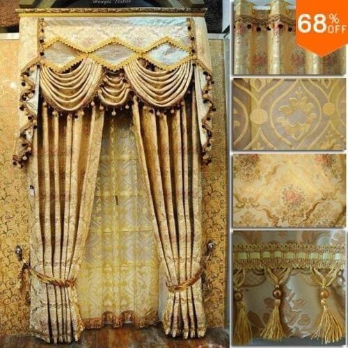 Home application shalian Quality yarn dyed jacquard curtain fashion luxury style gorgeous pleat fashion Curtains home textile