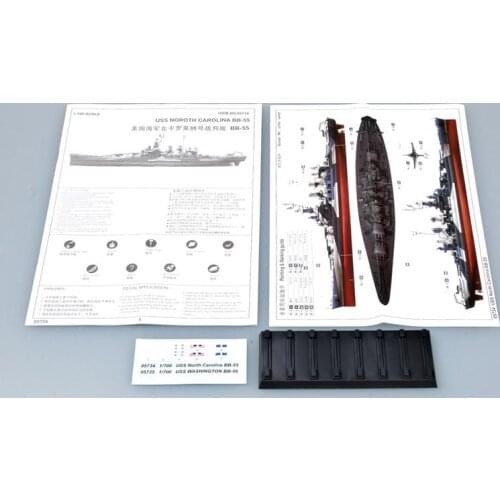 Trumpeter 05734 1/700 U.S. Navy BB-55 North Carolina Class Battleship Model Kit TH05292-SMT6