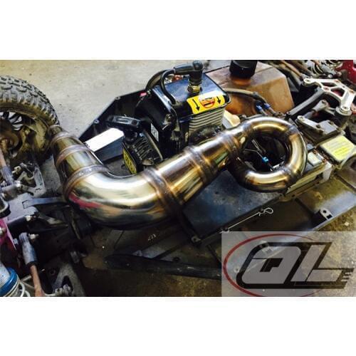 Super power handmade Zenoah CY exhaust tuned pipe gas vent for 1/5 scale LOSI 5IVE-T 5T 4x4 Truck RC BND Rovan LT KM-X2 DDT