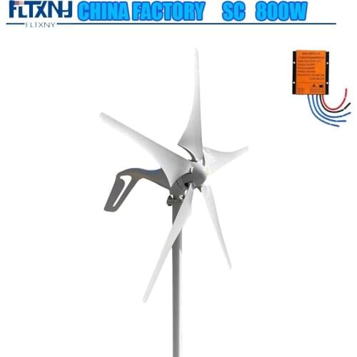 China factory 800W 12v 24v 48v new horizontal axis wind turbine Wind generator with mppt controller FOR home use