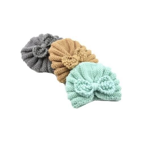 Knitted Winter Baby Hat for Girls Candy Color Bonnet Enfant Baby Beanie Turban Hats Newborn Baby Cap for Boys Accessories