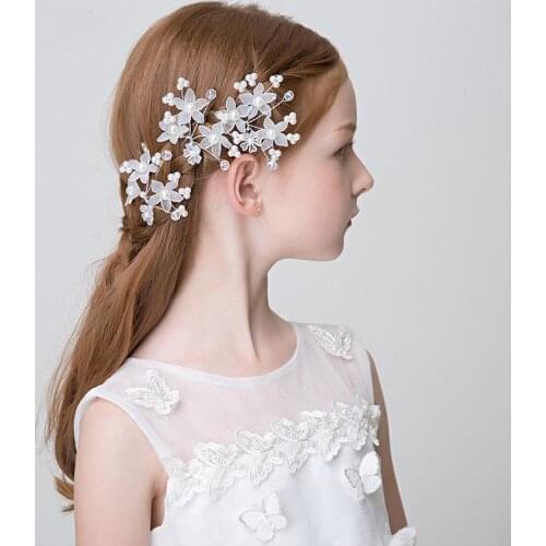 4Pcs Christmas Snow Flower Pearl Hairpin Girls Adult Elegant Beautiful Wedding Makeup Birthday Performance Headdress