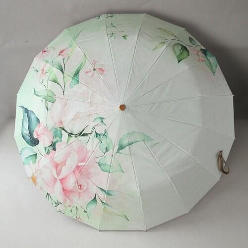 Uv Protection White Umbrella Vintage Large Women Ladies Clear Umbrella Outdoor Wedding Luxury Guarda Chuva Rain Gear BY50YS