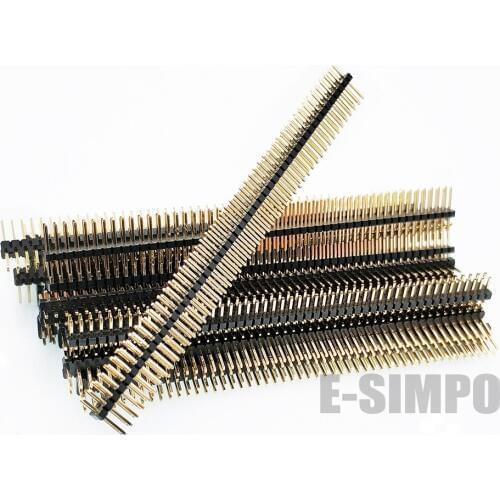 10pcs 1.27mm 2x50P Double Row Straight Pin Header 0.05" PCB Male Pin Header Breakaway Pin L7.2mm Gold Stackable Connector