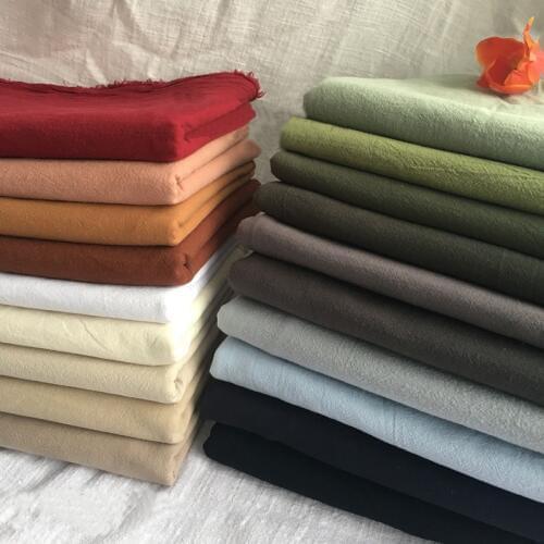 100cm*140cm breathable shirt material washed plain cotton crepe fabric summer