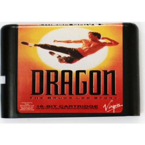 Dragon The Bruce Lee Story 16 bit MD Game Card For Sega Mega Drive For SEGA Genesis