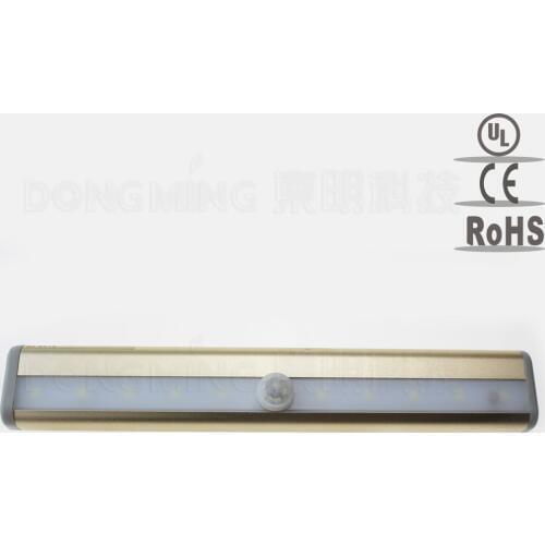 20pcs/lot 18.8cm AAA battery powered Wireless PIR motion Sensor light for closet Cabinet Wardrobe led bar Light Cool/warm White