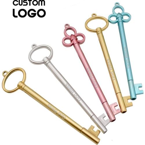 4Pcs/Lot Key Gel Pen Kawaii Creative Vintage Neutral Gelpen Canetas Pen for Writting Office School Chancery Stationery Supplies