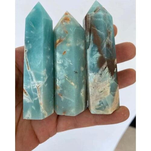 6pc Beautiful natural blue sky crystal tower natural crystal wand