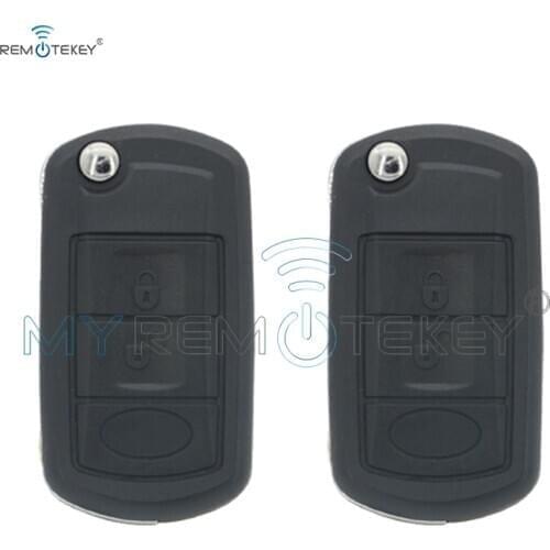 Remtekey 2pcs for Land rover for Range Rover Sport LR3 2005-2009 Flip key shell 3button HU101 key blade