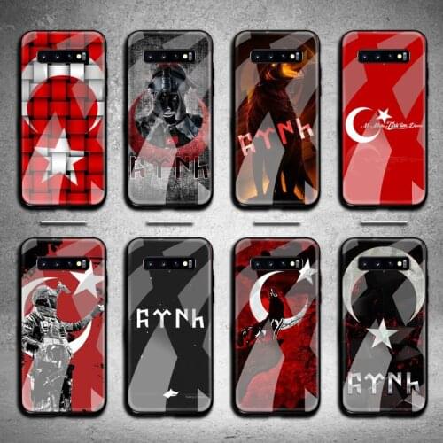 HOTCASHOP Republic Of Turkey Flag Phone Case Tempered Glass For Samsung S20 Plus S7 S8 S9 S10 Plus Note 8 9 10 Plus