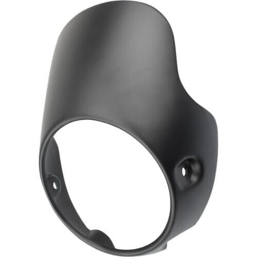 Black Motorbike 7" Headlight Fairing Screen Retro Cafe Racer Bobber Drag Windshield Fit for Harley Touring Ornamental