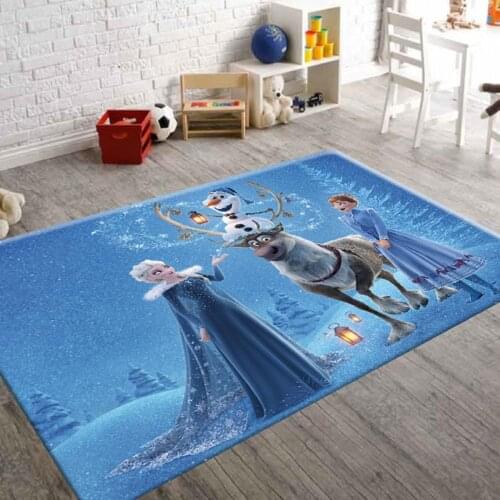 Elsa And Anna Design Rug, Frozen 19 Non Slip Floor Carpet, Teens Carpet, Kids Room Rugs, girl Room Rugs