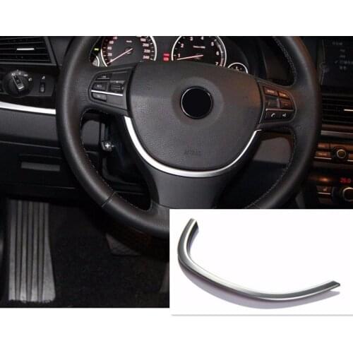 For BMW 5 Series F10 520 525 2011-2015 ABS Chrome Steering Wheel Strips Sequins Trim Sticker Car Accessories