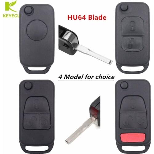 KEYECU Replacement 1/2/3/4 Button Flip Remote Key Keyless Entry Case Shell Cover For Benz MB ML350 ML500 ML320 ML55 AMG ML430