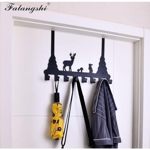Home Improvement Adhesive Hooks Over The Door Clothes Hanger Animal Pattern Wall Door Hook Coat And Hat Hanger Key Rack WB8108