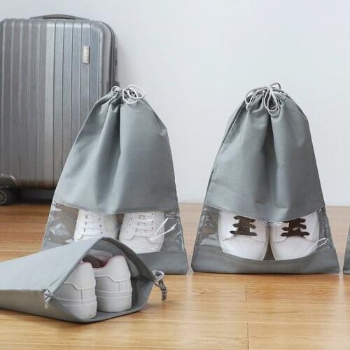 3pcs Waterproof Shoes Clothing Bag Convenient Travel Storage Bag Portable Storage Bag Shoe Box Organizer Bag Dustproof Drawstrin