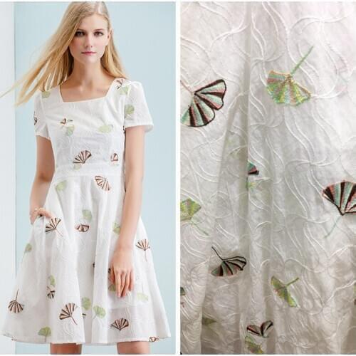 LASUI 1 y=1 lot new 2018 Pretty Skin-friendly cotton Color embroidery fabric DIY dress, pajamas, childrens clothing M0030