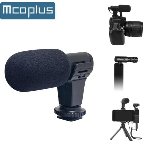 Mcoplus 3.5mm Camera Phone Microphone Condenser Recording Microfone MIC For Canon Sony Nikon DV iPhone 5 6 Xiaomi Huawei
