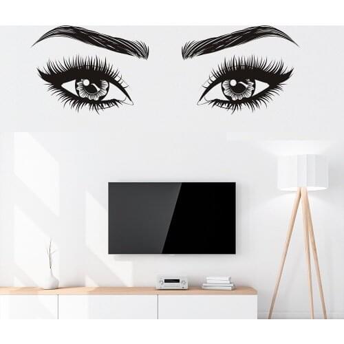 New beauty eye pattern removable wall sticker bedroom living room decoration
