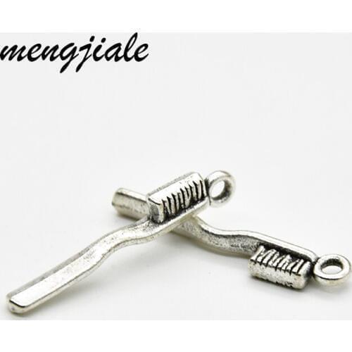 New style 50pcs Life series 3D Toothbrush Charms Fit DIY handmade jewelry Bracelet Necklace pendant making 30*5mm