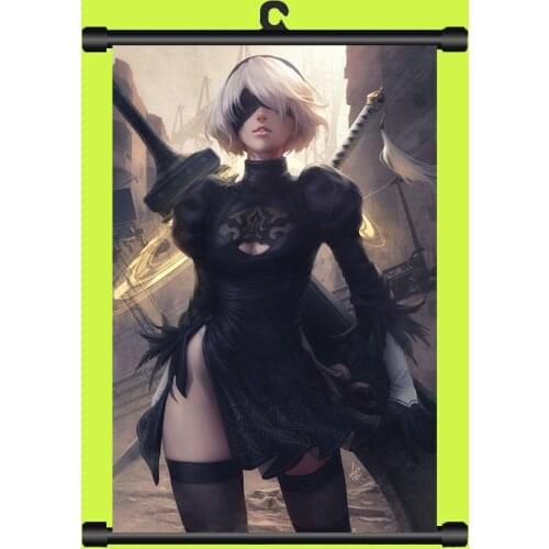 Game NieR : Automata Toys Posters HD Scrolls Paintings Wall Picture Plastic Hanging NieR Automata Model Doll YoRHa 9S 2B 50X70CM