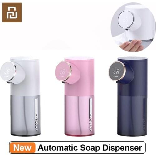 Portable Automatic Soap Dispenser 320ml Foam Hand Washer USB Rechargeable Temperature LED Digital Display Foam Hand Sanitizer