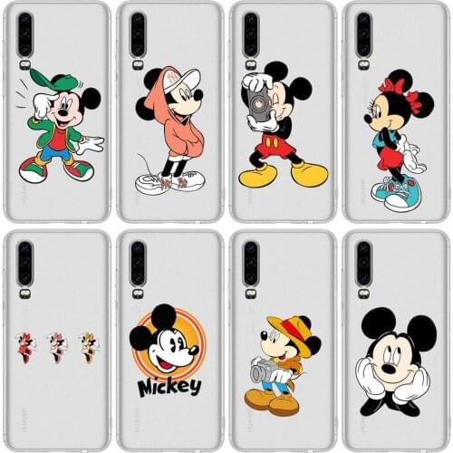 Disney Anime Transparent Clear Phone Case For Huawei Honor 20 10 9 8A 7 5T X Pro Lite 5G Etui Coque Hoesjes Comic Fash