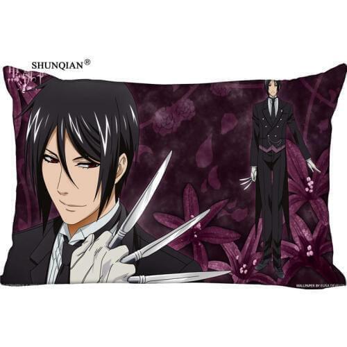 Custom Zippered Rectangle kuroshitsuji sebastian Pillow Case (Two sides) High Quality Home Textile Pillow cover