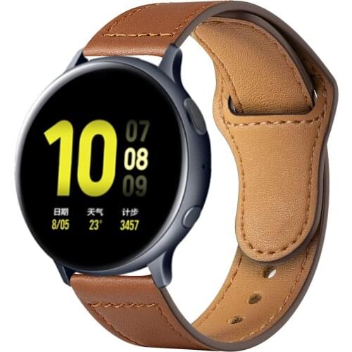 20mm 22mm band For Samsung Galaxy wacth Active 2 Gear S3 Frontier Leather bracelet Huawei GT/2/Pro Galaxy 3 45mm/42mm/46mm strap