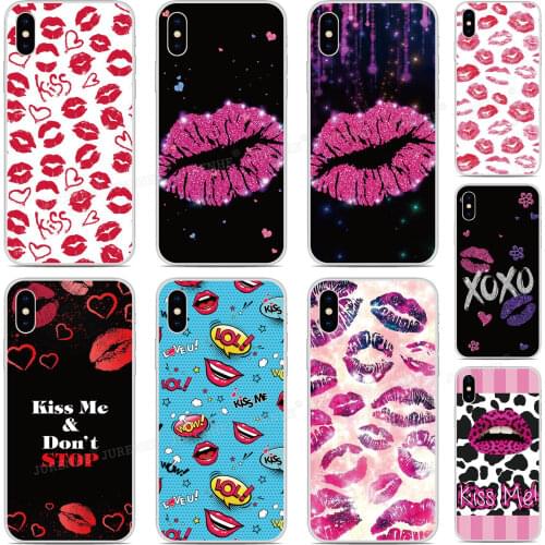 Printed Sexy Lips Kiss Cover For Vsmart Active 1 Plus Star 3 JOY 4 Live BQ Aquaris X2 X Pro U U2 Lite V VS Phone Case Fundas