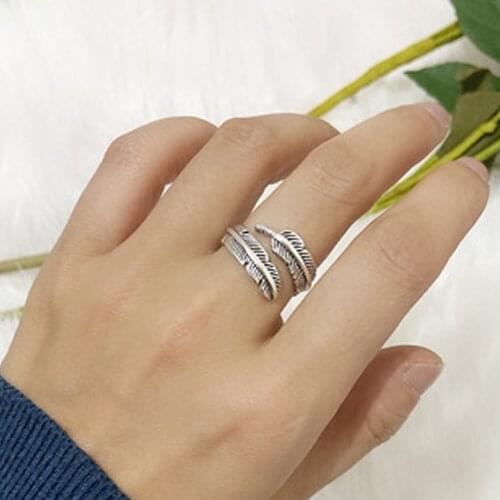 Saimico Women's Silver Rings