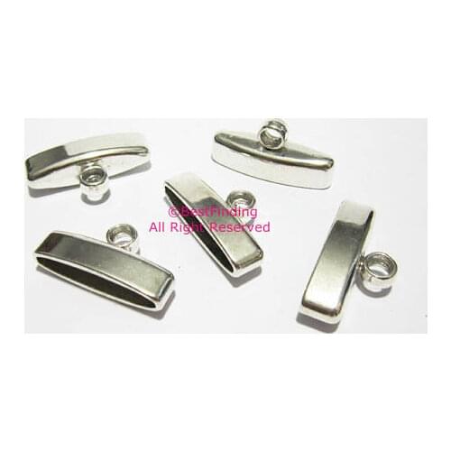 Silver tone pendant end caps 27x5mm necklace pendant caps Tassel caps RB307