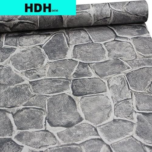 Dark Grey Stone Peel and Stick Removable Wallpaper Castle Tower Rustic Paper Fortress Stone Self Adhesive Wallpaper Removable
