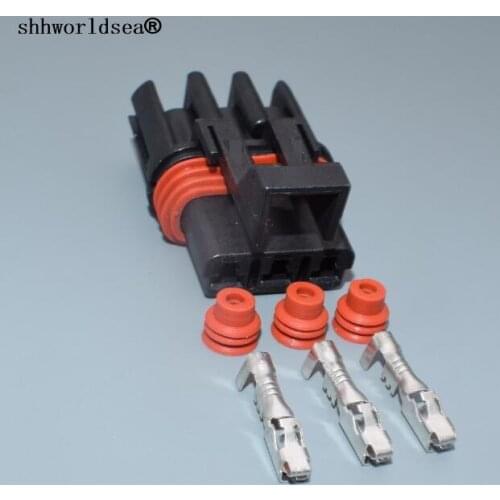 Worldgolden 2.8mm 3pin auto plastic housing cable plug wiring harness female connector 12040977