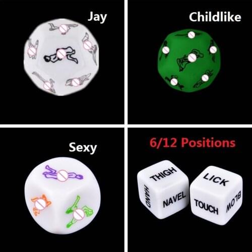 1Pcs Funny Sex Dice 6/12 Positions Sexy Romance Love Humour Gambling Adult Games Erotic Craps Pipe For Couples