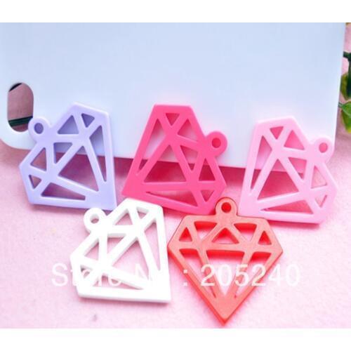 10pcs Mixed 40MM Big Size Hot Sale For DIY Phone Decoration Kawaii Flat Back Resin Diamond