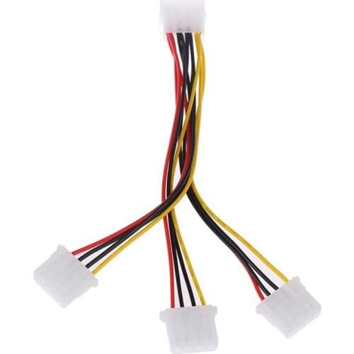 4 Pin IDE 1-to-3 Molex IDE Female Power Supply Splitter Exentsion Adapter Cable