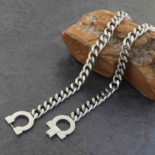 45cm Chain Choker Necklace Fashion Stainless Steel Jewelry High-quality Silver Color NBJZCEDA