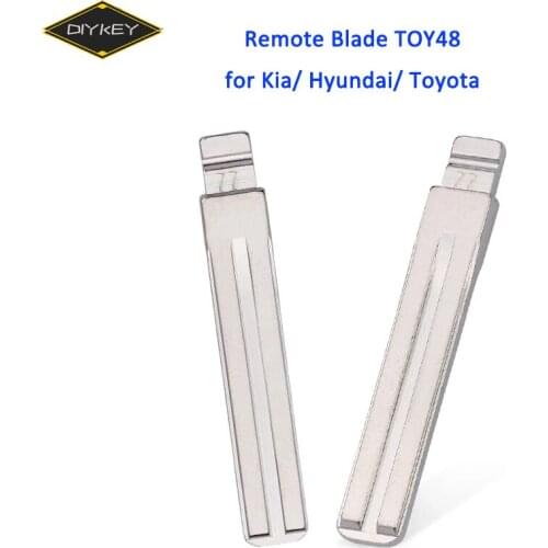 DIYKEY Metal NO. 77 TOY48 for Kia for Hyundai for Toyota for New Subaru Scale Blank Car Key KD-X2 KD900 VVDI Remote Blade 77