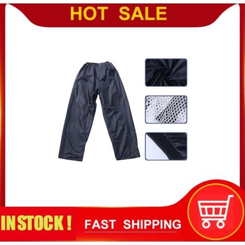 Double Layer Outdoor Cycling Pants Rainproof Waterproof Motorcycle Riding Rain Pants Fishing Trousers for Camping Hiking Climbin
