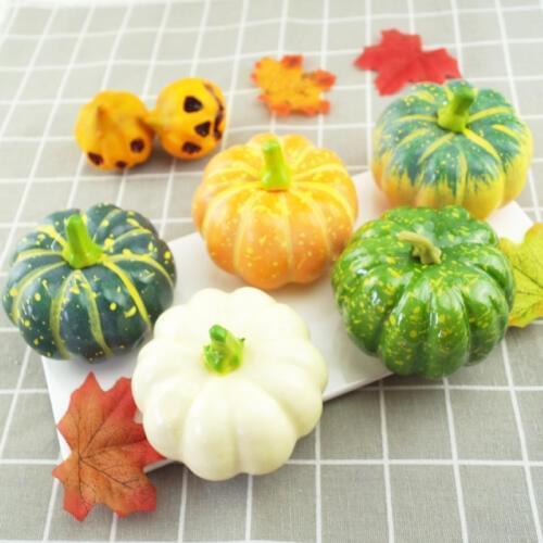 1pc Simulation Fruit Vegetable Artificial Fake foam pumpkin Kitchen Decoration Kids Gifts Teaching Props Christmas Party Decor