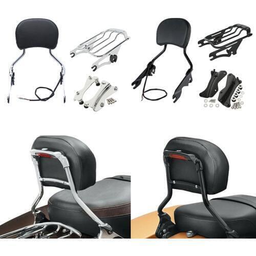 Motorcycle Detachable Air Wing Sissy Bar Luggage Rack Docking Kit For Harley Touring Road King Street Glide Road Glide 2014-2020