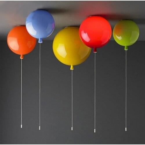 Creative Personality Modern Minimalist Ceiling Lamp Bedroom Leisure Area Lamps Led Childrens Room Decoration Color Balloon Lamp