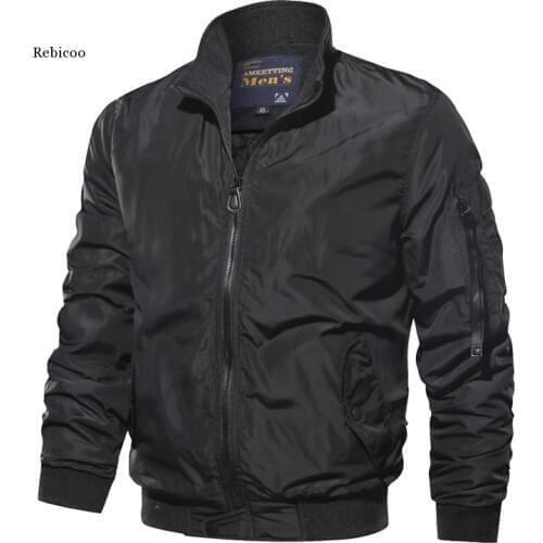 Casual Waterproof Spring 2021 Military Jacket Mens top Jackets Coats Men Outerwear Casual Brand Zipper Thin Coat Stand-Collar