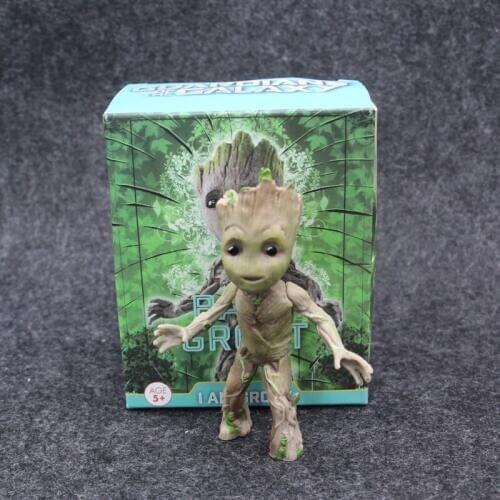 Tiny Cute Baby Groot Tree Man Stand Ver Action Figure Toys 10cm