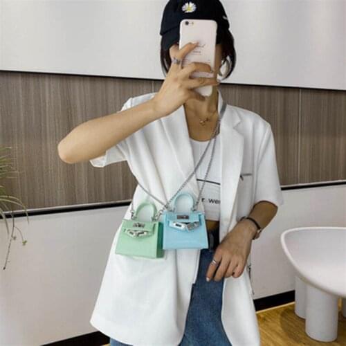 Fashion Trend Women Mini Chain Crossbody Bag 2021 New High Quality Shoulder Bag Ladies Messenger Bag Girls Cute Jelly Handbag