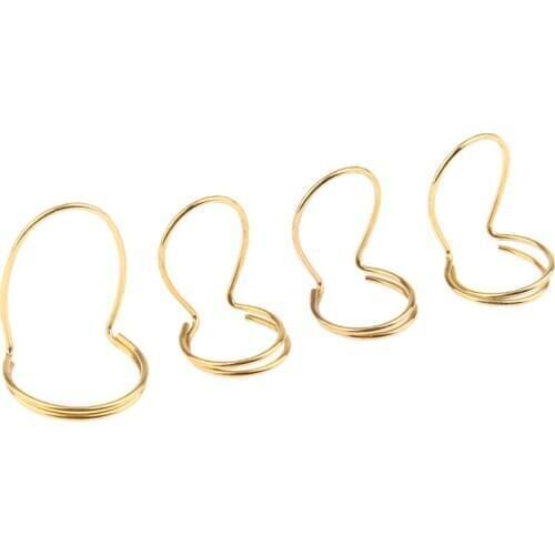 Pack of 4 Guitar Finger Picks for Fingerstyle Guitar Bass Accessory Golden