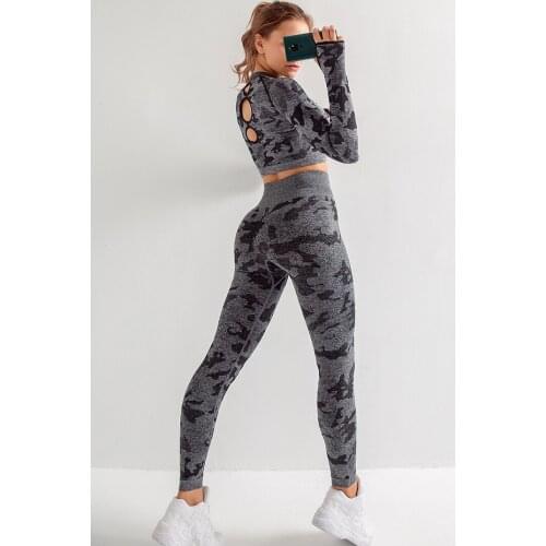 2021 New Tie Dyeing Seamless Yoga Set Gym Fitness Two Piece Set Women Clothing Workout High Waist Sexy Back Leggings Sportswear